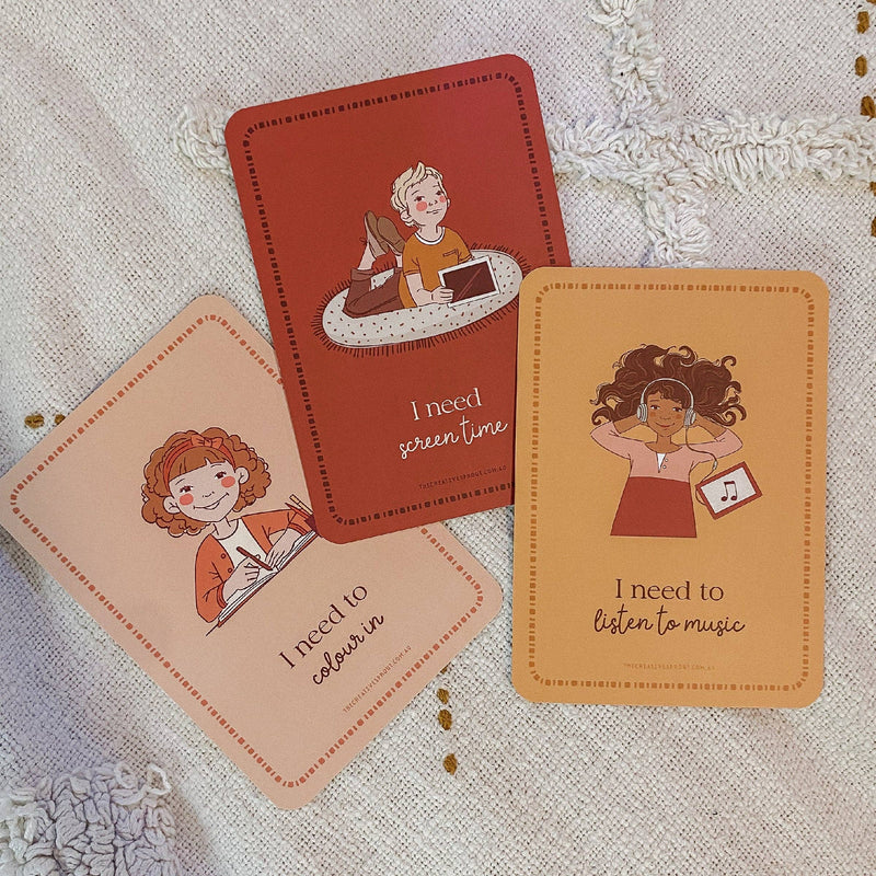 The Creative Sprout Communication Cards for Kids Social-Emotional Behavioural Wellbeing Life Beliefs and Values 3yrs+