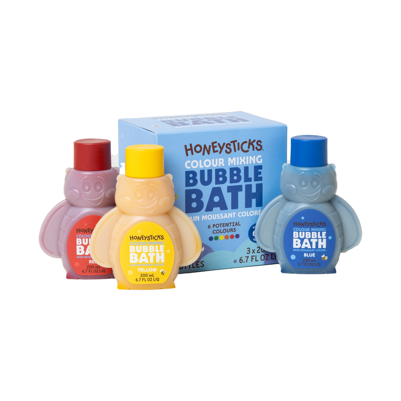 Honeysticks Bubble Bath Colour Mixing 3pcs 200ml Bath Toys Retired 3yrs+