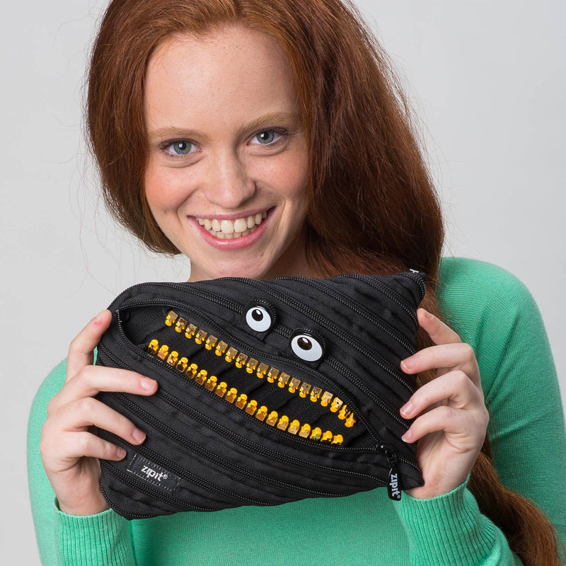 ZIPIT Grillz Monster Jumbo Pencil Case BLACK Stationary Best Seller 3yrs+