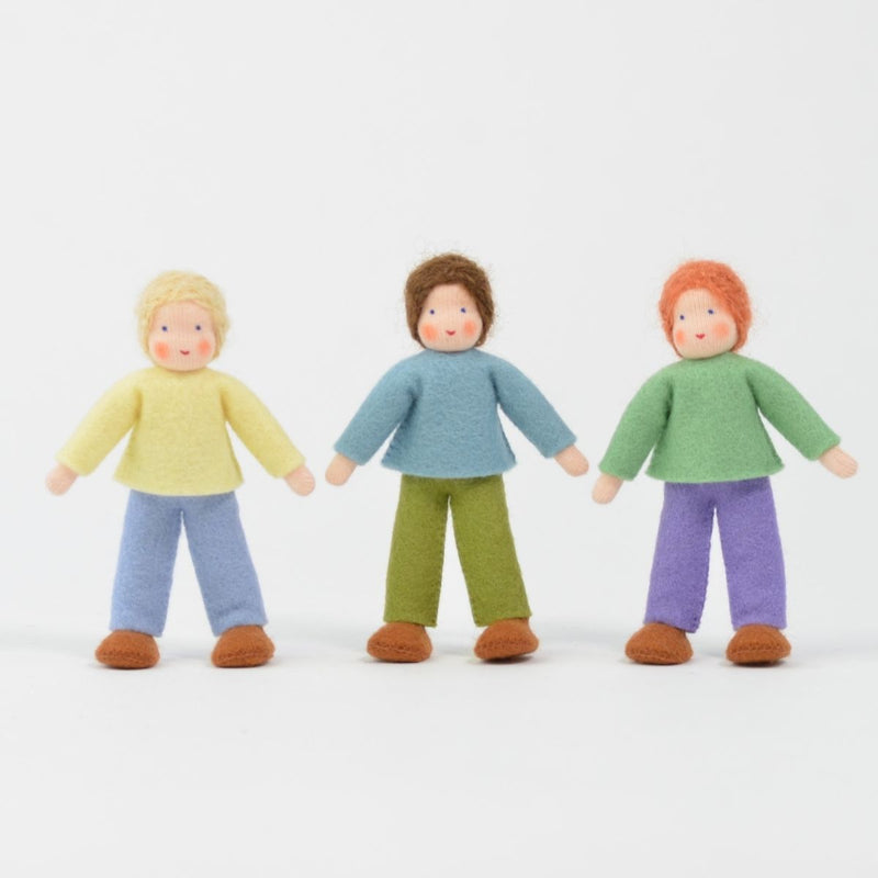 Doll House Doll Pretend Play Family Son 10cm Hand Made by Ambrosius 3yrs+