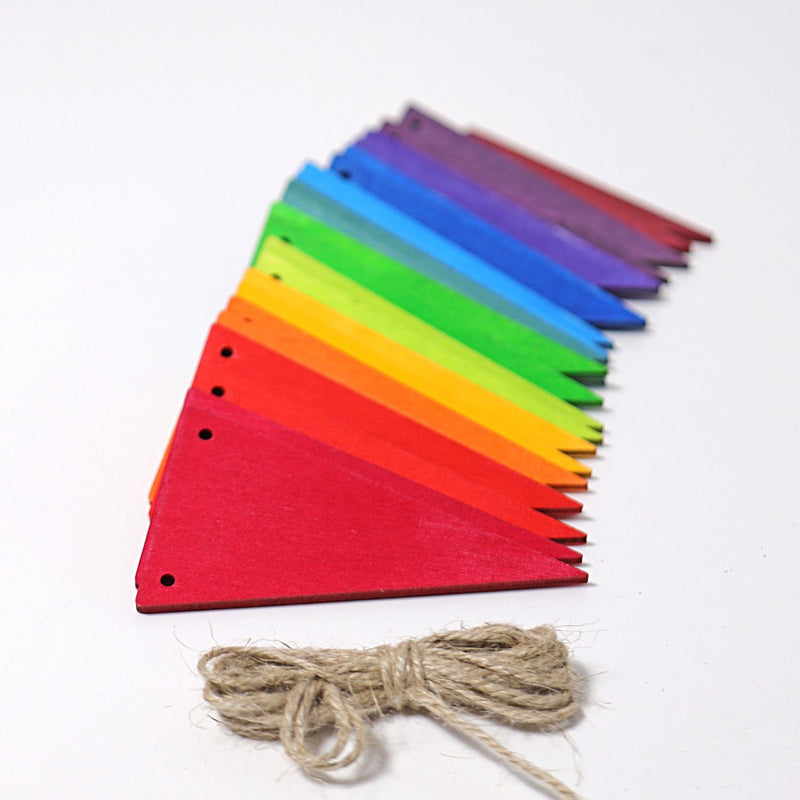 Grimm's Rainbow Bunting Pennant Banner 12m+