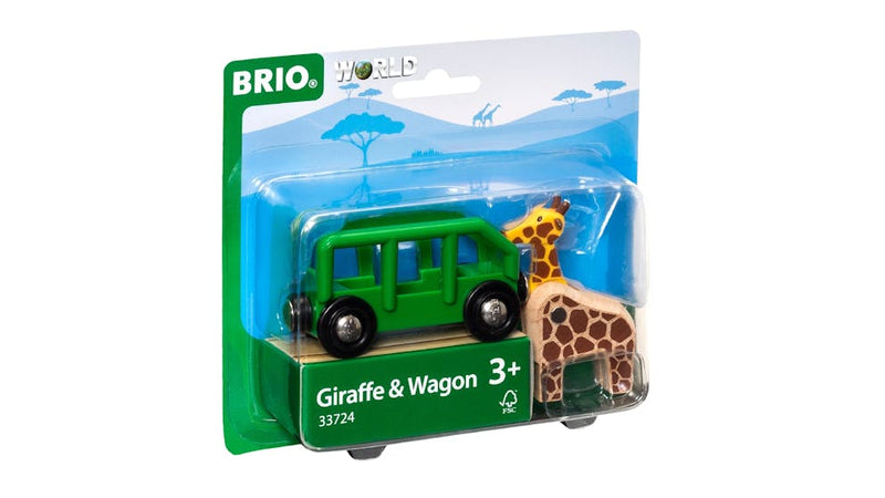 BRIO Giraffe and Wagon 2pcs 3yrs+