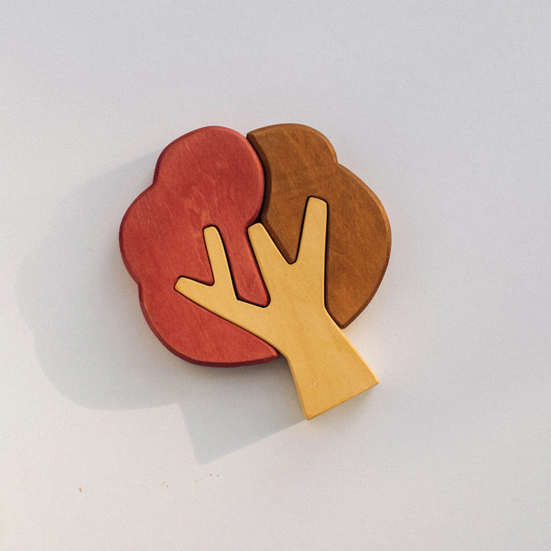 Wooden Flat Forest Tree Set Autumn 3 Trees 7pcs by Avdar Toys Wooden Toys Pretend & Imaginative Play Gifting Idea for 3yrs+