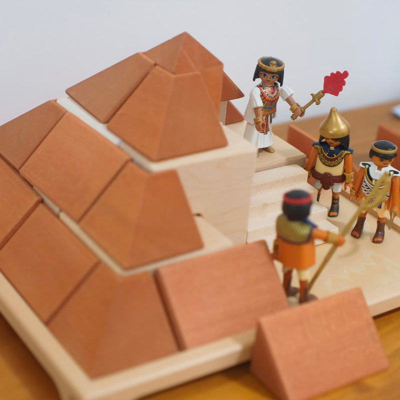Wooden Pyramid Building Block Set 40pcs by Avdar Toys Wooden Toys Building Blocks STEM Toys Gifting Idea for 3yrs+