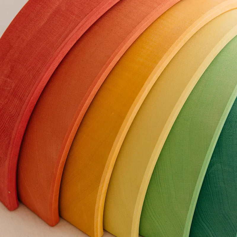 Wooden Rainbow Stacker Classic Large 12pcs by Avdar Toys Waldorf Inspired Wooden Toys 3yrs+