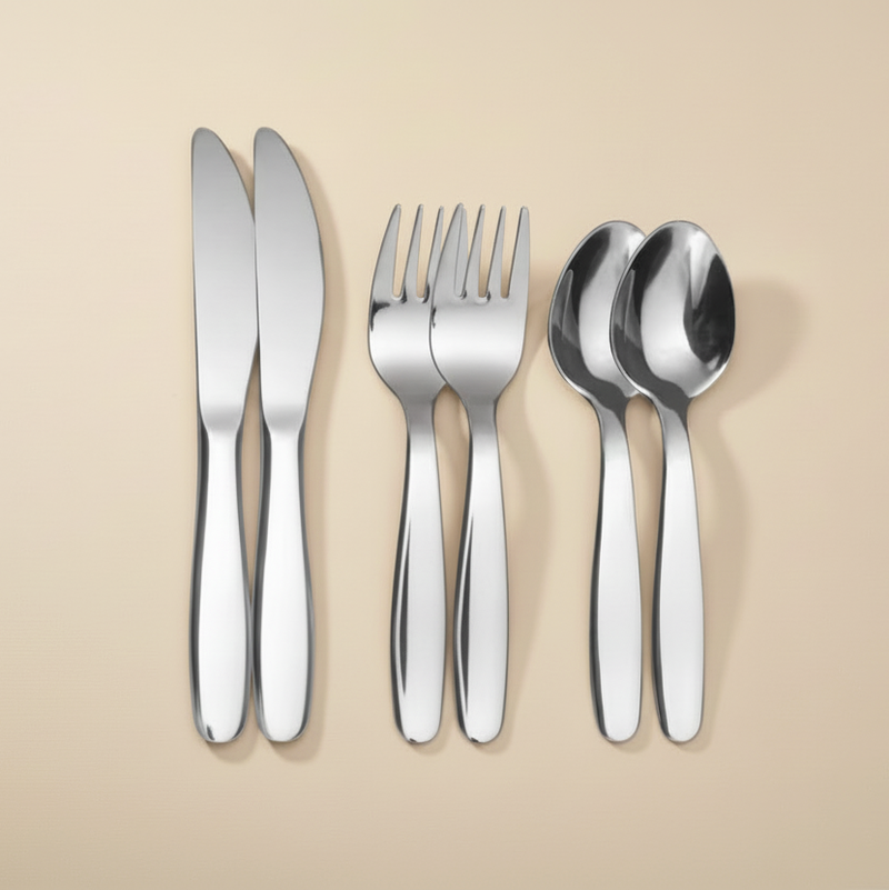 Kids Stainless Steel Cutlery Set 6 pcs by Montessori Mates Baby Practical Life Materials 12m+