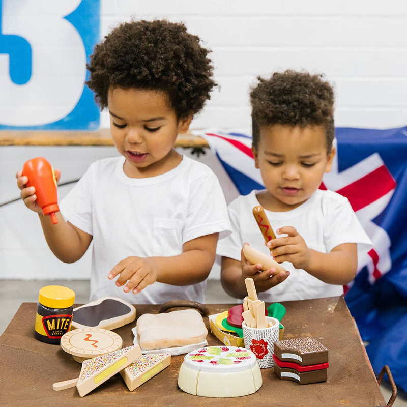 Make Me Iconic Wooden Toy Food Australian Food Set Play Kitchen Role Play Pretend and Imaginative Play 3yrs+