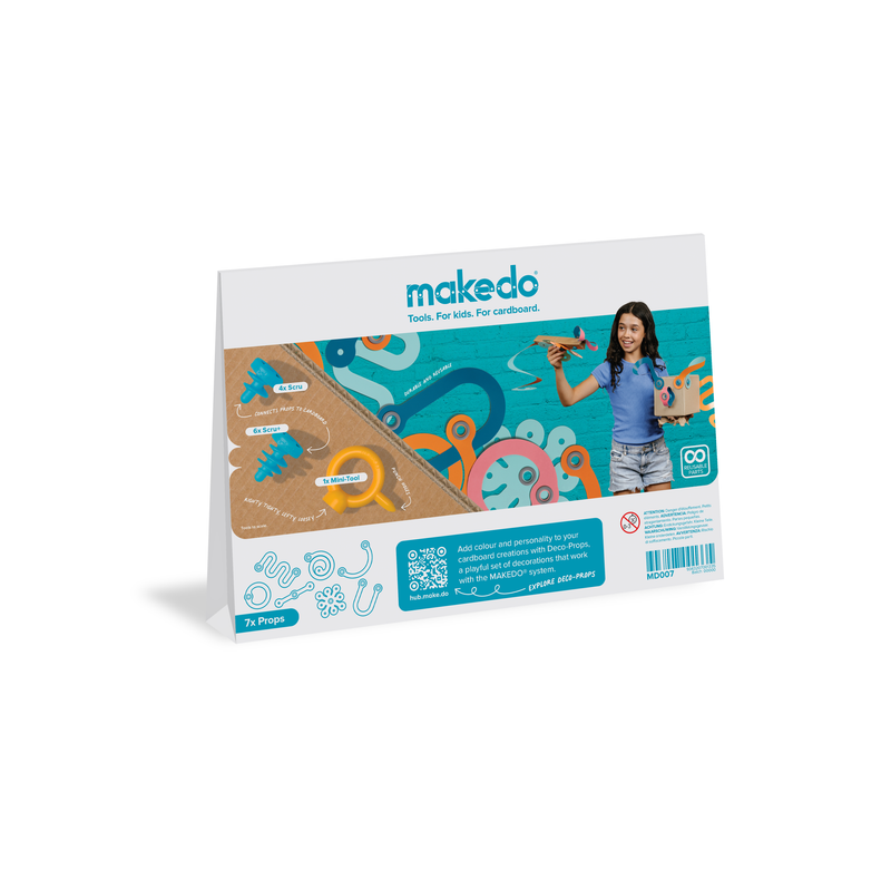 Makedo Deco-Props Twisties 18pcs Accessory Set for Makedo Art and Craft for Kids 5yrs+