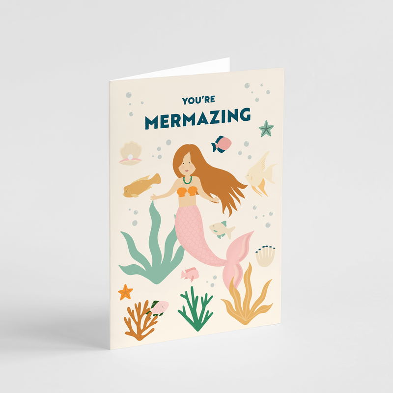 You're Mermazing Card Kids Birthday Card By Popsy Press
