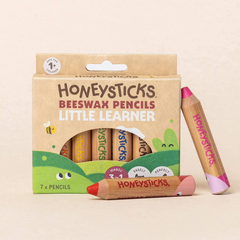 Honeysticks Magic 3-in-1 Beeswax Pencils Little Learners 7pcs Art and craft for kids 3yrs+