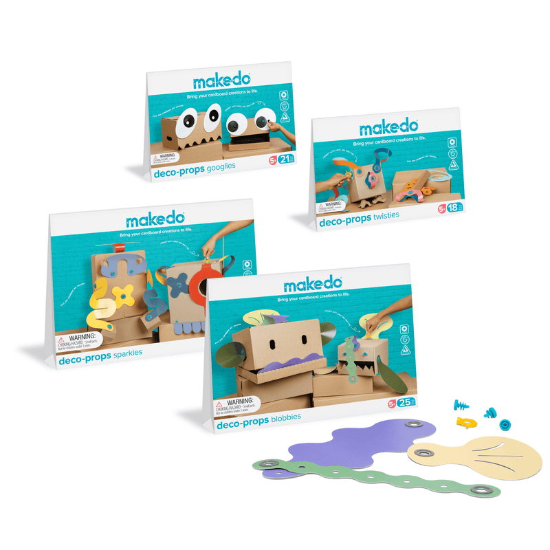 Makedo Deco-Props Blobbies 25pcs Accessory Set for Makedo Art and Craft for Kids 5yrs+