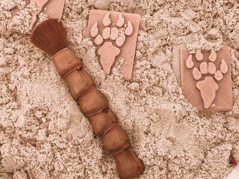 Explore Nook Chunky Bamboo Brush Nature Wooden Play Tools Sensory Toys 3yrs+