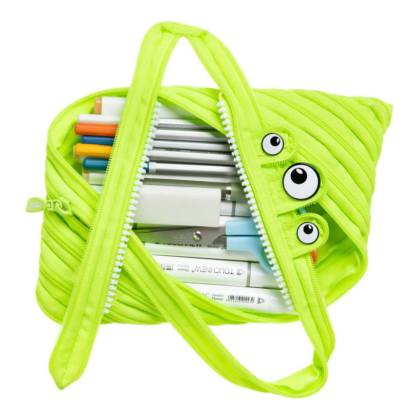 ZIPIT Monster Big Pencil Case Lime Stationary 3yrs+