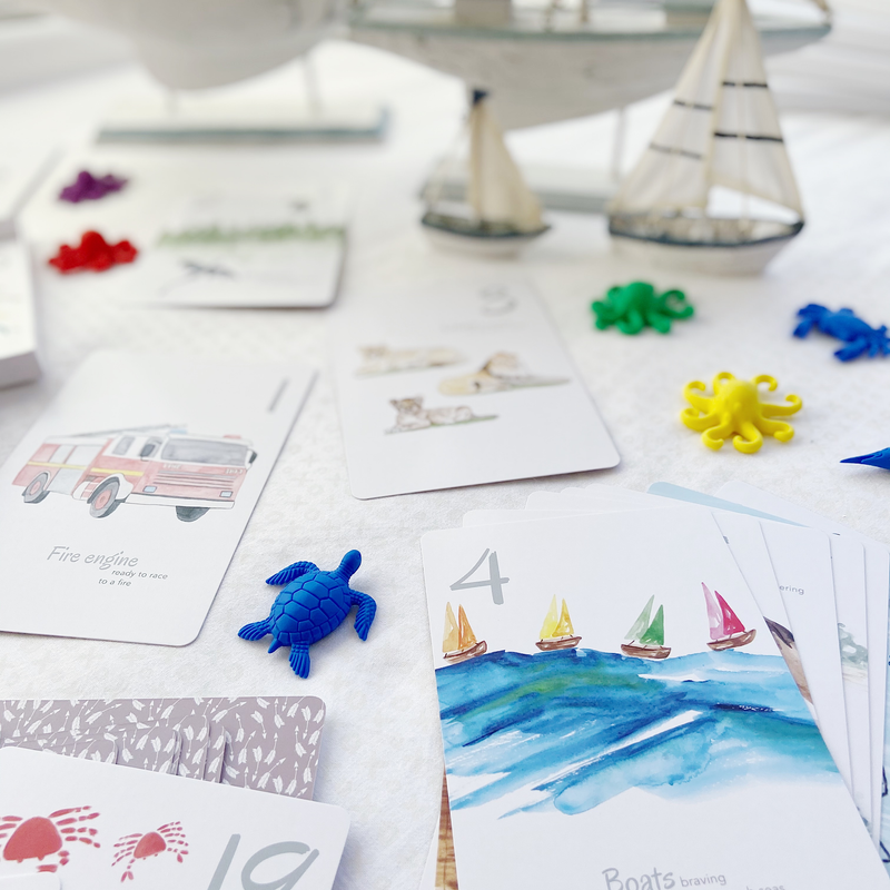 Adored Illustrations The Incredible 123 Flash Cards Early Math Memory Card Game for Kids Clearance 3yrs+