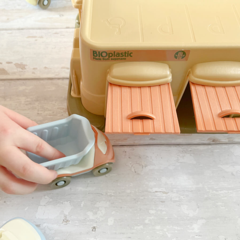 Dantoy Bio Plastic Garage with 3 Cars Play Set Toy Car Gifting Idea for 12m+