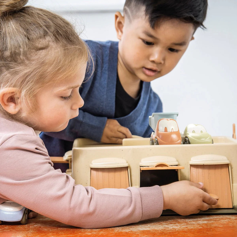 Dantoy Bio Plastic Garage with 3 Cars Play Set Toy Car Gifting Idea for 12m+