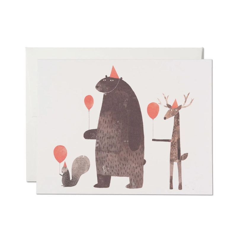 Party Animals Bear Kids Birthday Greeting Card By Red Cap Cards