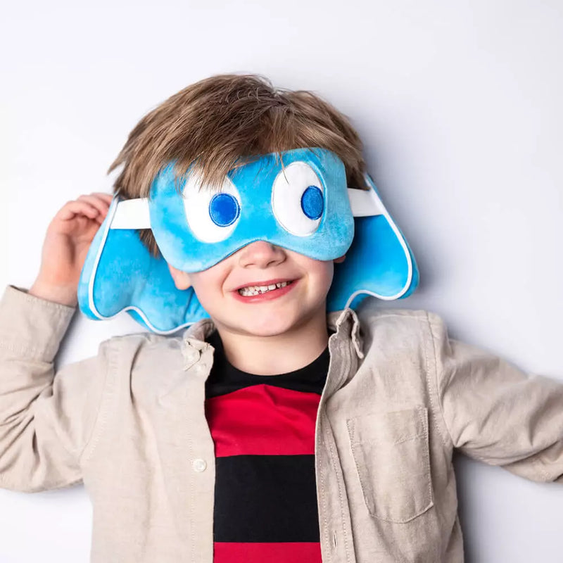Pac Man Ghost Travel Pillow and Eye Mask Set Clearance