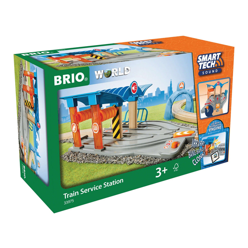 BRIO Smart Tech Train Service Station 2pc Toy Car 3yrs+