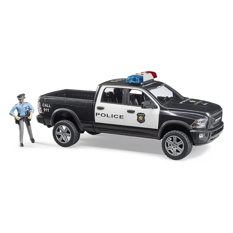 Bruder 1:16 RAM2500 Police Truck with Policeman Lights and Sound Toy car Gifting Idea for 4yrs+