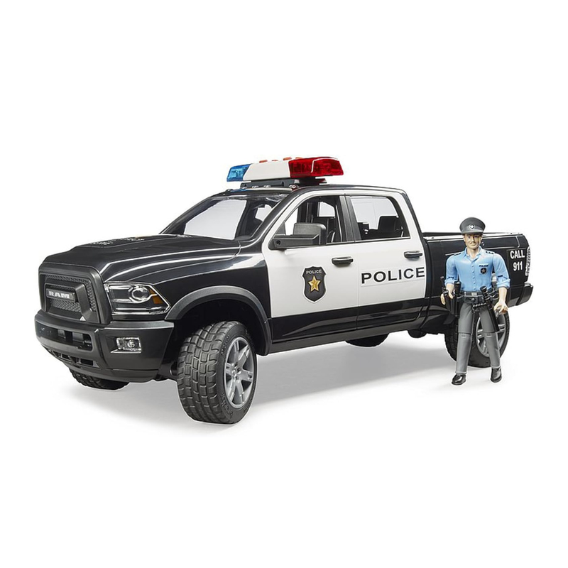 Bruder 1:16 RAM2500 Police Truck with Policeman Lights and Sound Toy car Gifting Idea for 4yrs+