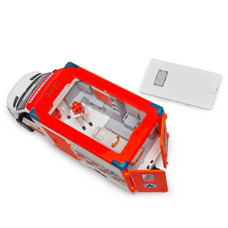 Bruder 1:16 Mercedes G3 Sprinter Ambulance Car with Driver, lights and Sound Toy Car 3yrs+
