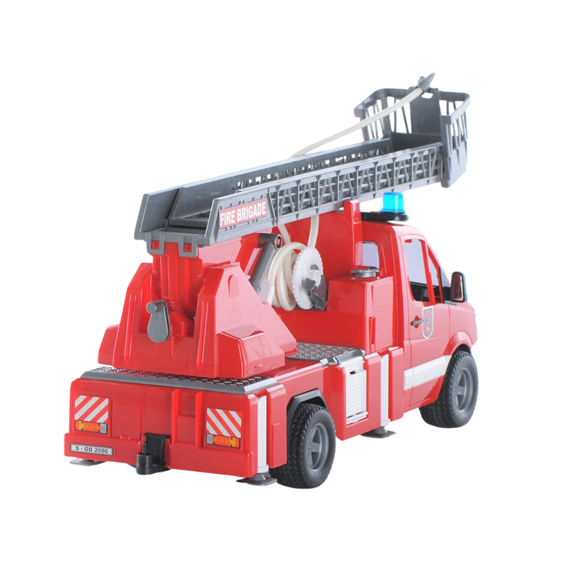 Bruder 1:16 MB G3 Sprinter Fire Engine with Ladder and Water Pump Lights and Sound Toy Car Gifting Idea for 4yrs+