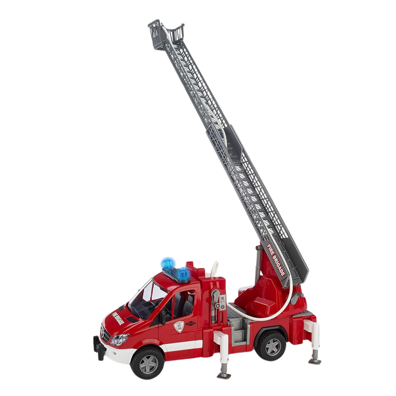 Bruder 1:16 MB G3 Sprinter Fire Engine with Ladder and Water Pump Lights and Sound Toy Car Gifting Idea for 4yrs+