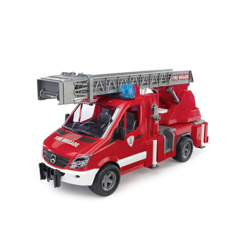 Bruder 1:16 MB G3 Sprinter Fire Engine with Ladder and Water Pump Lights and Sound Toy Car Gifting Idea for 4yrs+
