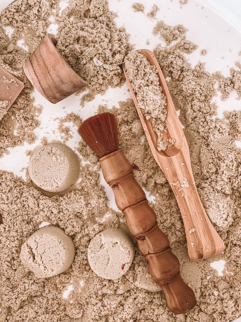 Explore Nook Chunky Bamboo Brush Nature Wooden Play Tools Sensory Toys 3yrs+