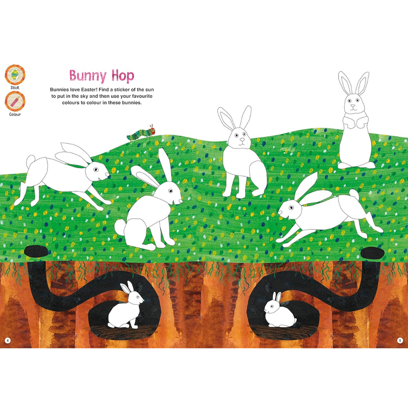 The Very Hungry Caterpillar's Easter Sticker Activity Book and Colouring Book (Paperback) by Eric Carle Travel Toys