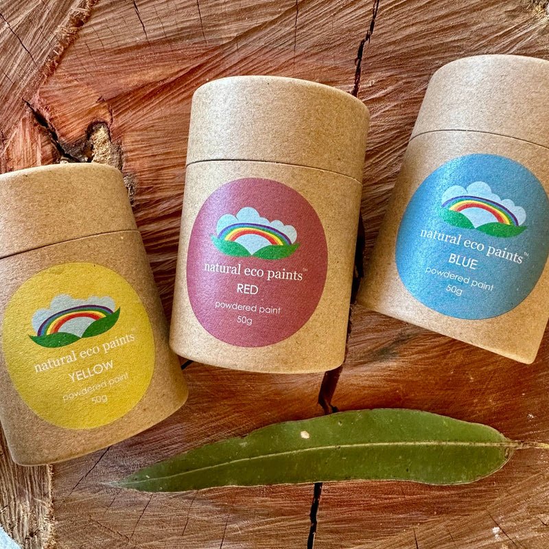 Eco Art and Craft Australia Natural Eco Paints Primary Set Plastic Free Eco Friendly Paint Kit Art and craft for kids Gifting Idea for 3yrs+