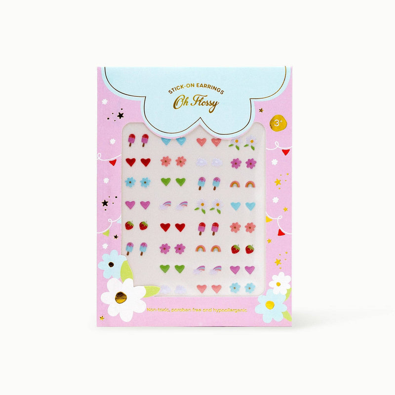 Oh Flossy Kids Stick On Earrings Kids Makeup Set 3yrs+
