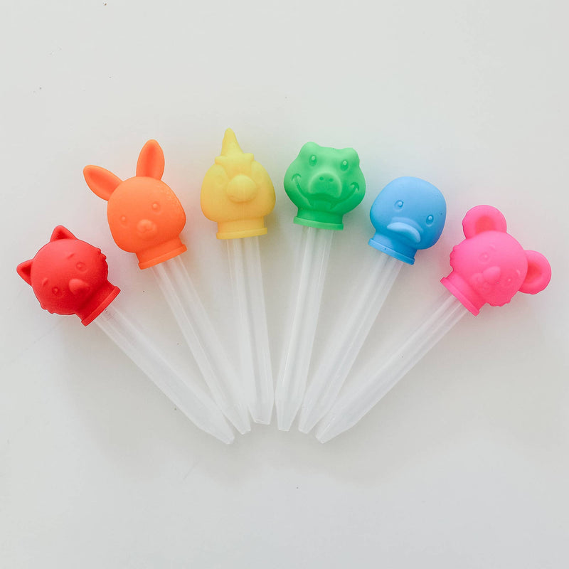 Curious Columbus Pipette Silicone Craft Droppers Aussie Animal Art and craft for kids Early Science STEM Toys 3yrs+