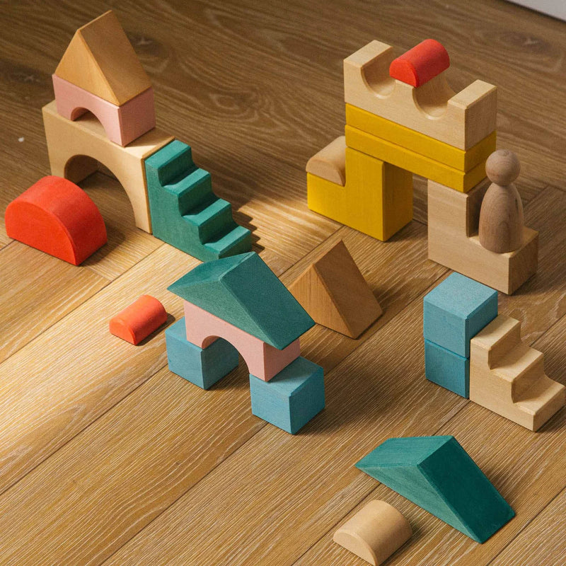 Wooden Candy Building Block Set 23pcs by Avdar Toys Wooden Toys Building Blocks STEM Toys Gifting Idea for 3yrs+