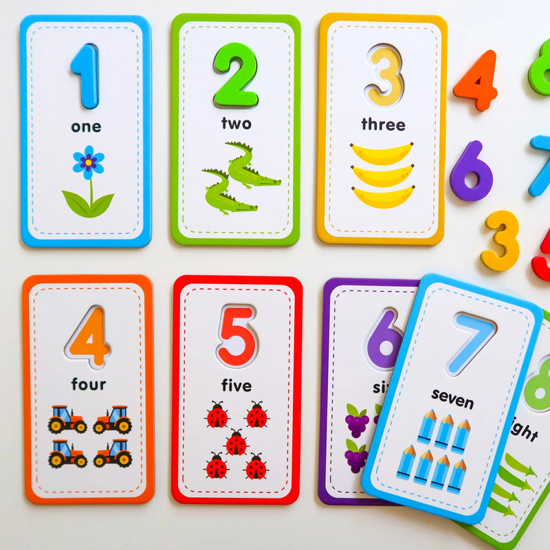 Curious Columbus Flashcards & 123 Magnetic Numbers Early Math Games for Kids Cognitive Best Seller 3yrs+