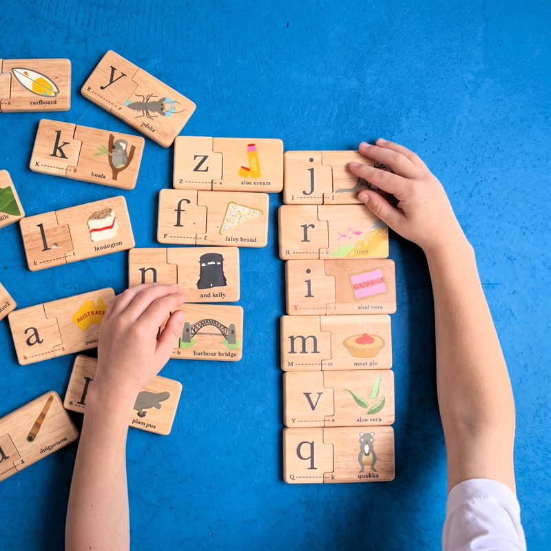 Make Me Iconic Wooden Australian Alphabet Puzzle Educational Jigsaw Toy 2yrs+
