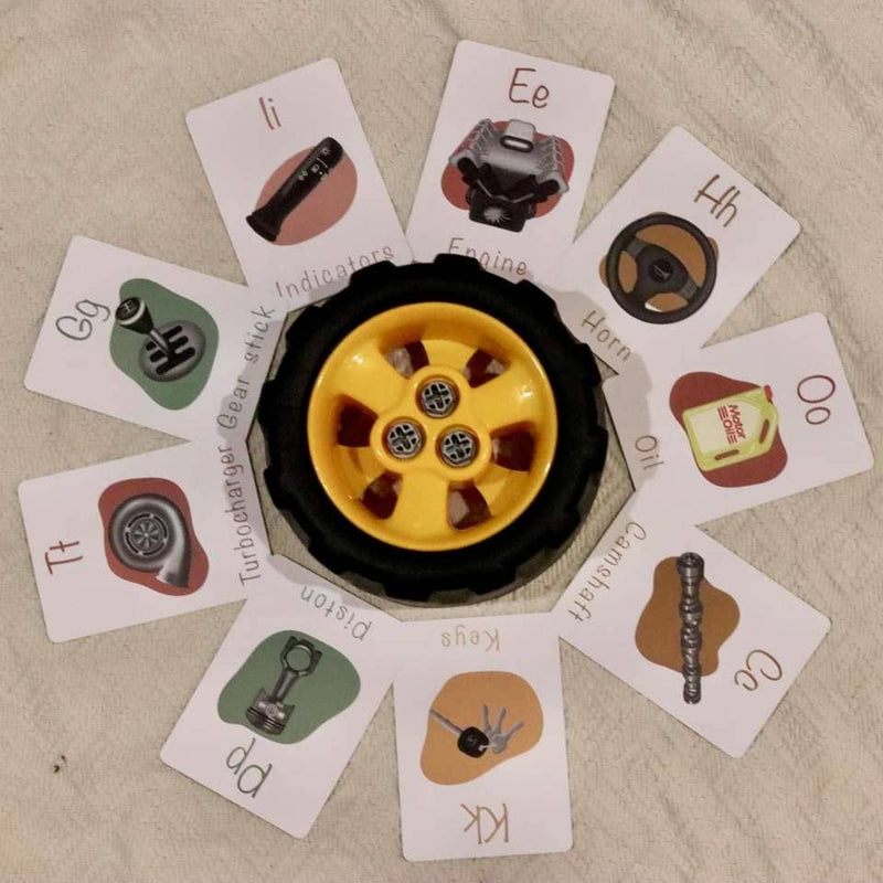 Little Mechanics ABC Double Sided Alphabet Flashcards By Little Dreamerz Early Literacy 3yrs+
