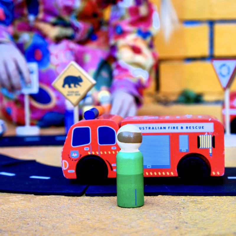 Make Me Iconic Wooden Australian Vehicles Set Educational Role Play Toy 18mth+