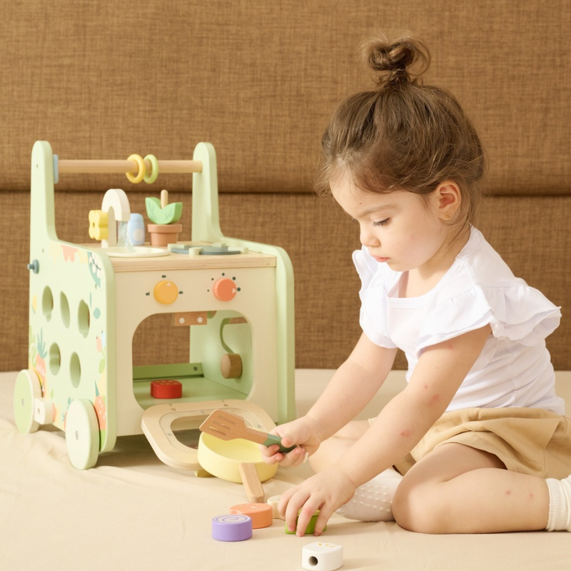 Classic World 2 in 1 Kitchen Walker with Activities Baby Walker Motor Skills Developmental Toys Baby Toys gifting Idea for 12m+