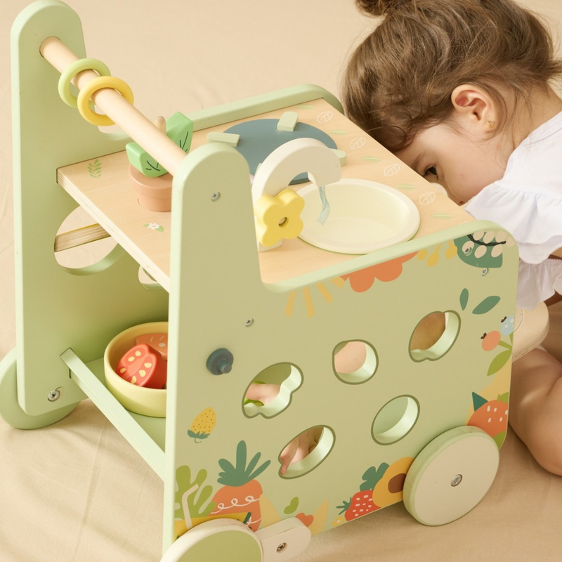 Classic World 2 in 1 Kitchen Walker with Activities Baby Walker Motor Skills Developmental Toys Baby Toys gifting Idea for 12m+