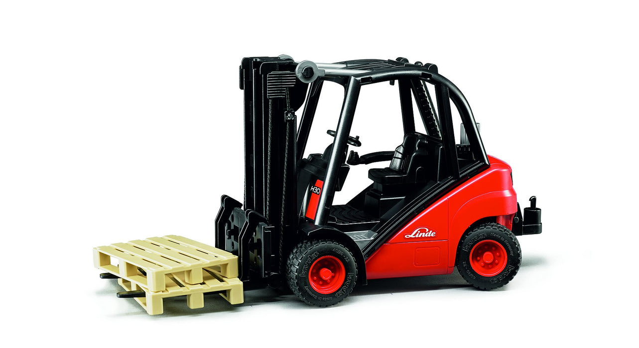 Bruder Linde Fork Lift H30D with 2 Pallets 4yrs+