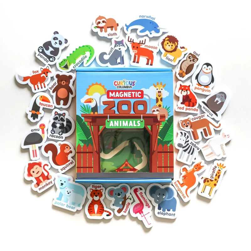 Curious Columbus Zoo Animals 28 Magnetic Zoo Animals Baby Toys Baby Gifts Idea 0m+