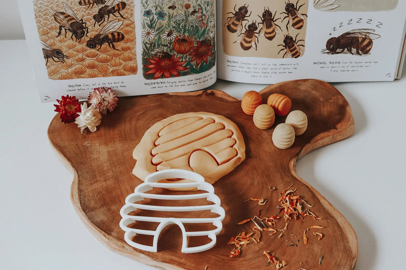 Bee Hive Bio Cutter by Beadiebug Playdough Sand Toys Art and Craft for Kids 3yrs+
