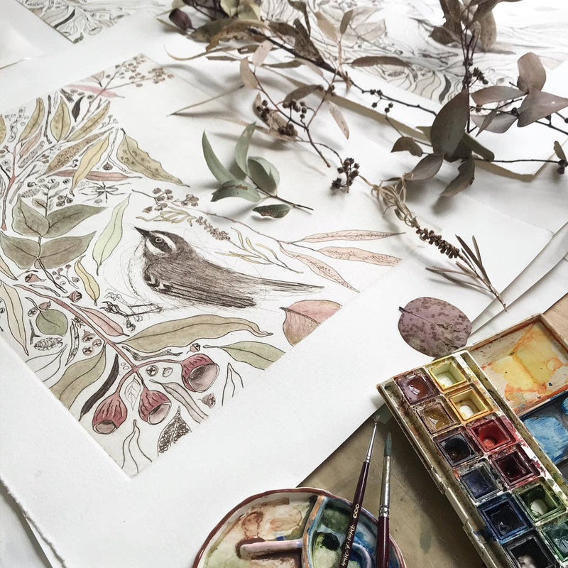 Bridget Farmer Printmaker The Bush Birds Children's Lift The Flap Book Interactive Book (Hardcover) Kids Book