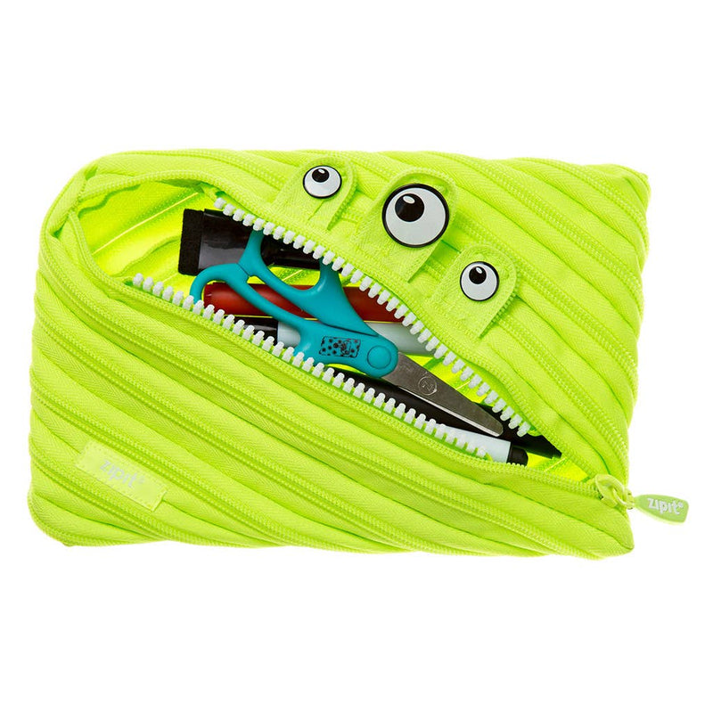 ZIPIT Monster Big Pencil Case Lime Stationary 3yrs+