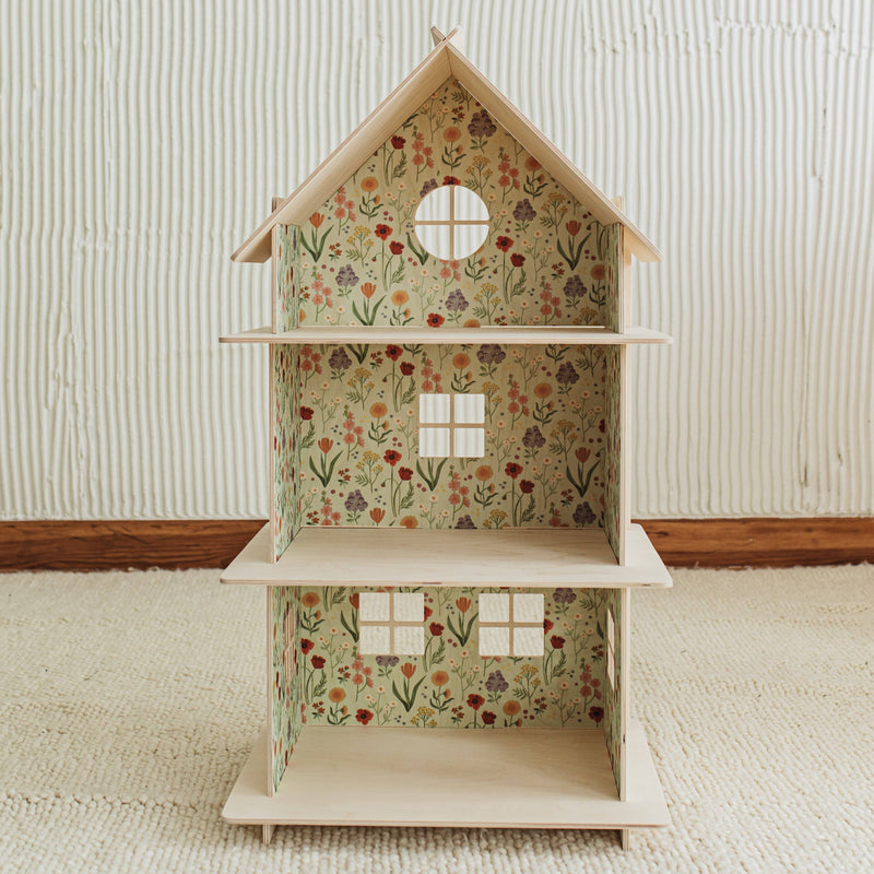 Wooden Doll House Meadow by Milin Toys Pretend & Imaginative Play 3yrs+ (Bulky Shipping)