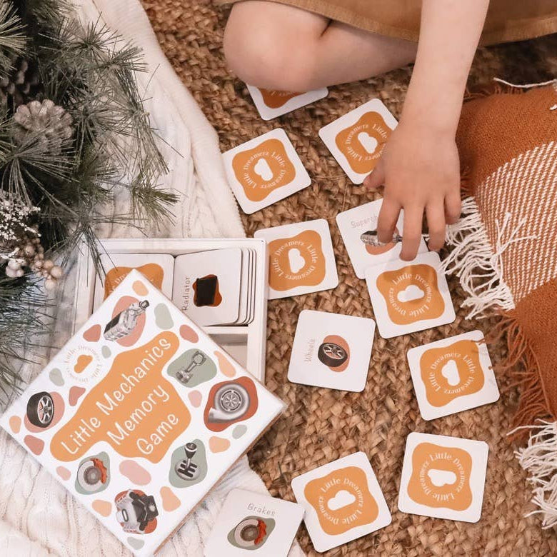 Little Mechanics Memory Game Car Parts By Little Dreamerz Toy Car Card Game for Kids 3yrs+