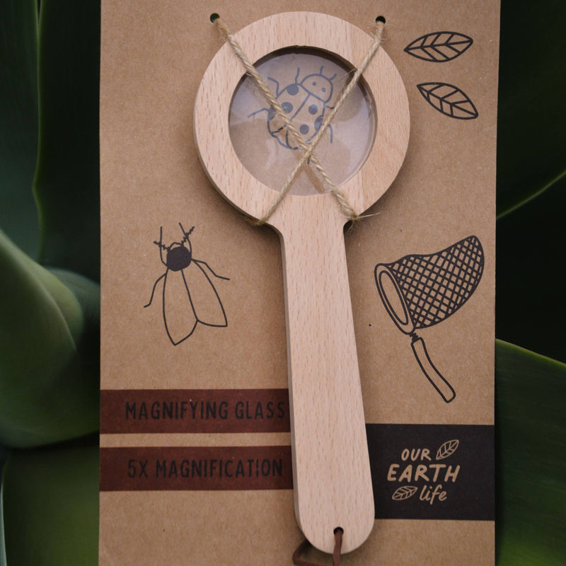 Extra Large Wooden Magnifying Glass by Our Earth Life Nature Play Outdoor Travel Toys Early Science 3yrs+