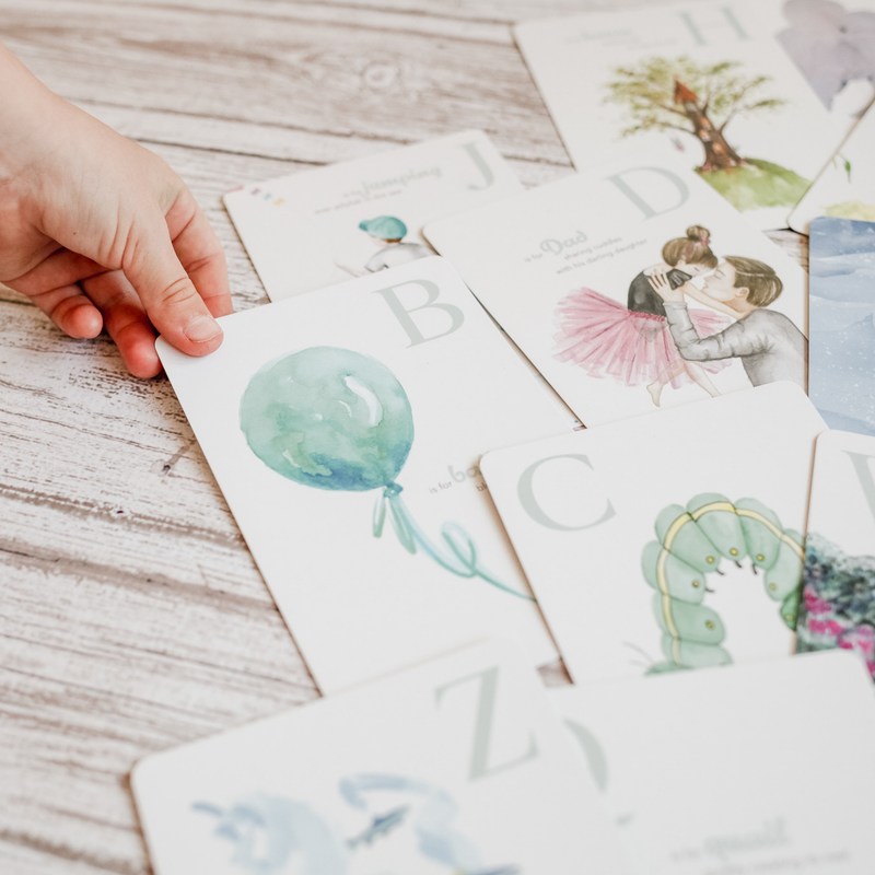 Adored Illustrations The Amazing ABC Flash Cards Early Literacy Phonics Memory Card Game 3yrs+